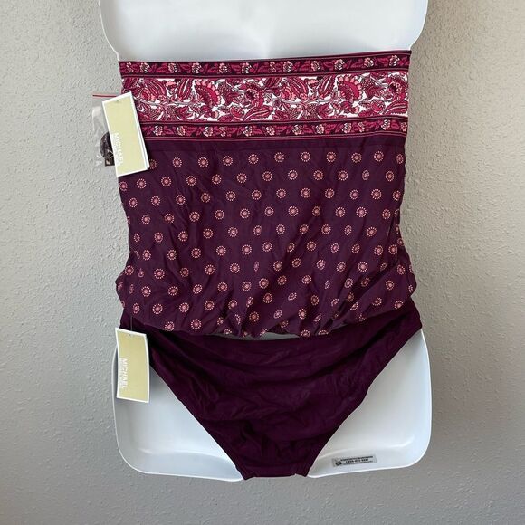 NWT MICHAEL Michael Kors Tankini Top and Matching Bottoms Size S or L - Picture 4 of 8